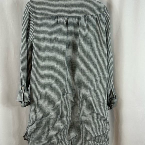 Artisan NY striped button front collared shirt dress M - Picture 4 of 6